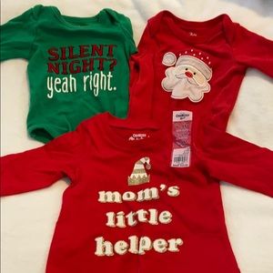 3 pack Christmas onesies